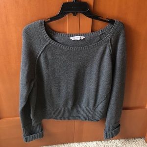 Athleta Cropped Gray Sweater